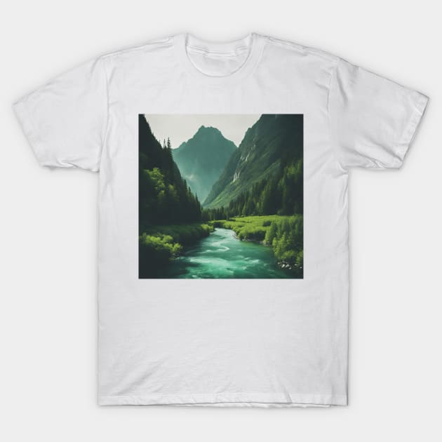 Emerald Valley T-Shirt by Alihassan-Art